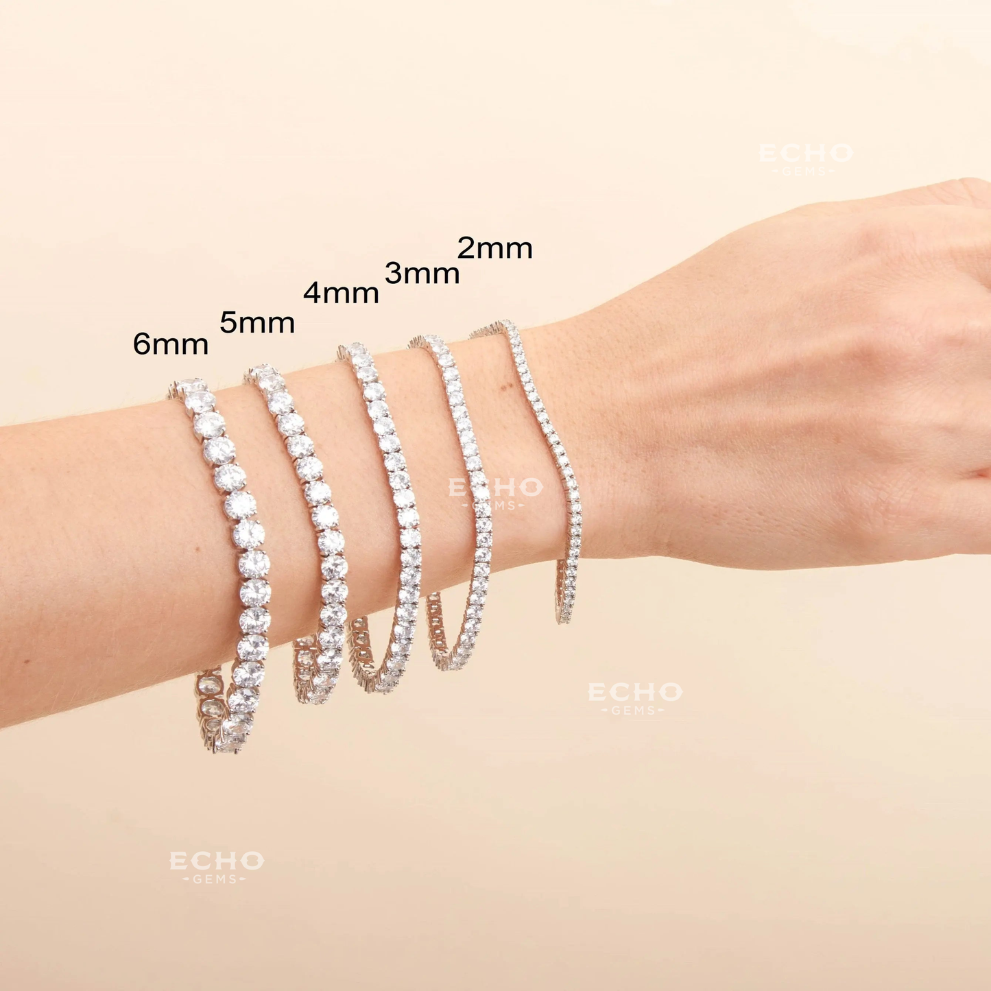 VVS1 Ideal Cut Moissanite Tennis Bracelet, Passes Diamond Tester | 925 Sterling Silver Iced Out Jewelry | 2-6mm Anniversary Gift