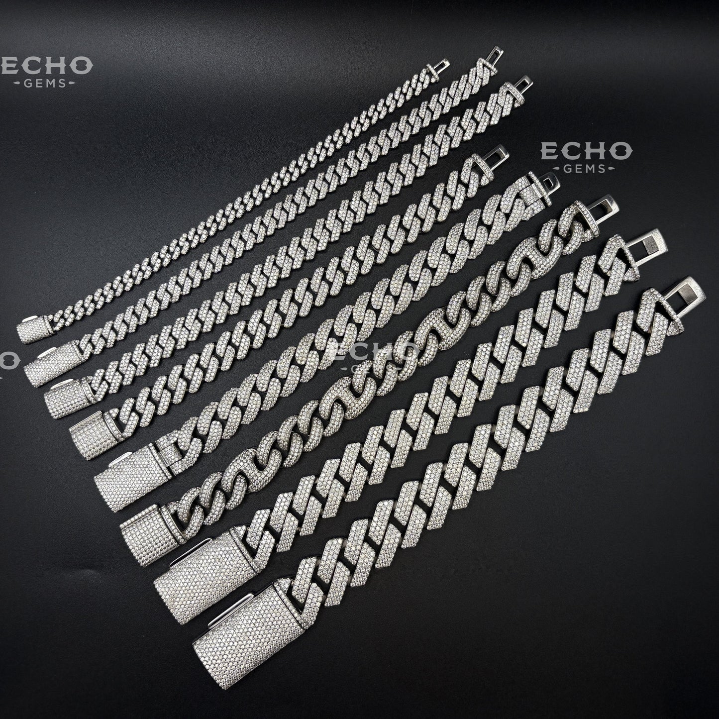 Cuban Bracelet β Solid 925 Sterling Silver | 6mm to 20mm | Classic Iced Out Chain | Luxury Hip-Hop Jewelry