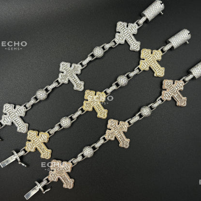 Unique Beaded Cross Bracelet | Elegant Symbolic Design – Ideal Gift for Him or Her