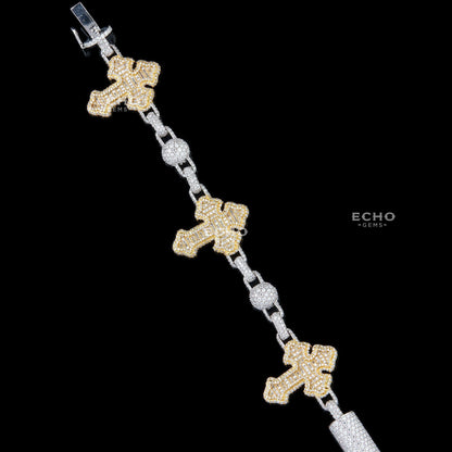 Unique Beaded Cross Bracelet | Elegant Symbolic Design – Ideal Gift for Him or Her