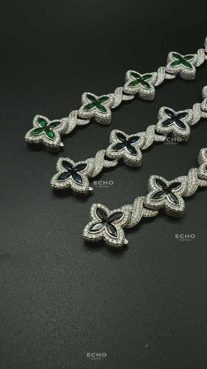 Vibrant Floral Bracelet | 925 Sterling Silver Bloom Design | Boho Chic Gift for Her