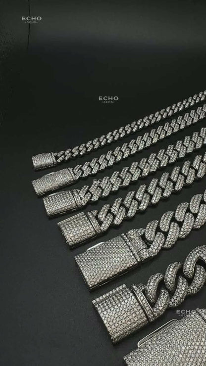 Cuban Bracelet – Solid 925 Sterling Silver | 6mm to 20mm | Classic Iced Out Chain | Luxury Hip-Hop Jewelry