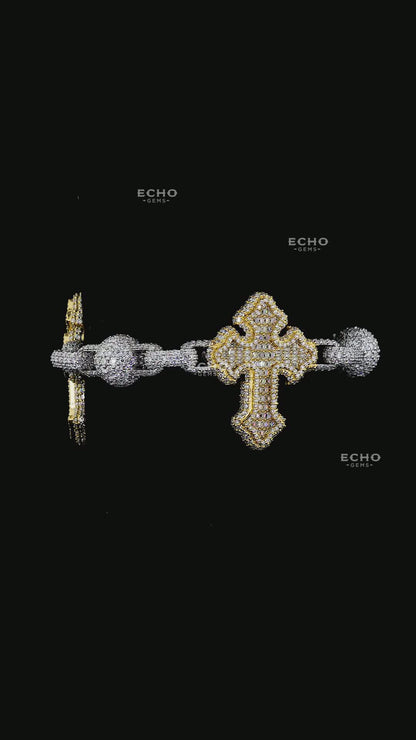 Unique Beaded Cross Bracelet | Elegant Symbolic Design – Ideal Gift for Him or Her